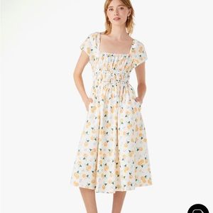NWT Kate spade orange fruit print bow midi dress